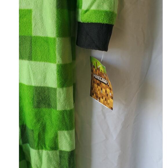 NEW - Minecraft PJ set, 1 pc, size 8 - new with tags Creeper, hooded - Picture 3 of 4